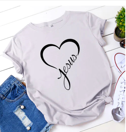 Liebe Herz Jesus Glaube T-Shirt